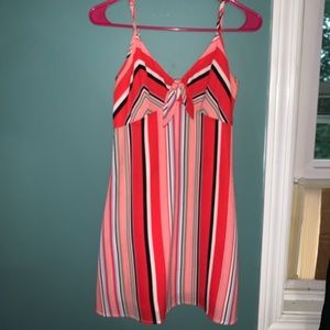 Red striped dress